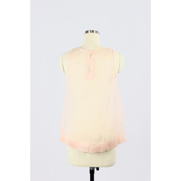 CLUB MONACO Pink Sheer 100% Silk Organza Shell Tank Blouse, Size XS - Picture 3 of 13